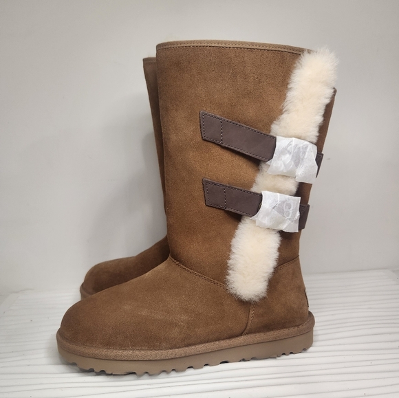 New UGG Aletheia Suede Boot In Chestnut Size US 8 - Picture 3 of 7